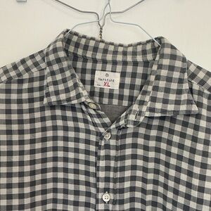 Hartford Men's Black and White Checkered Shirt